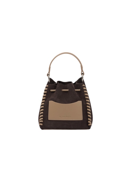 Rita 麂皮編織水桶包