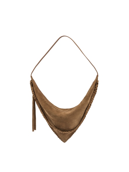 Vii 麂皮編織三角流浪包