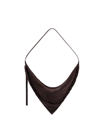 Vii 麂皮編織三角流浪包