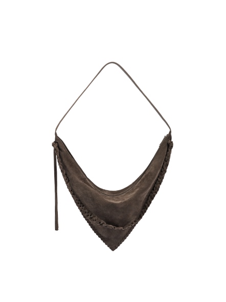 Vii 麂皮編織三角流浪包